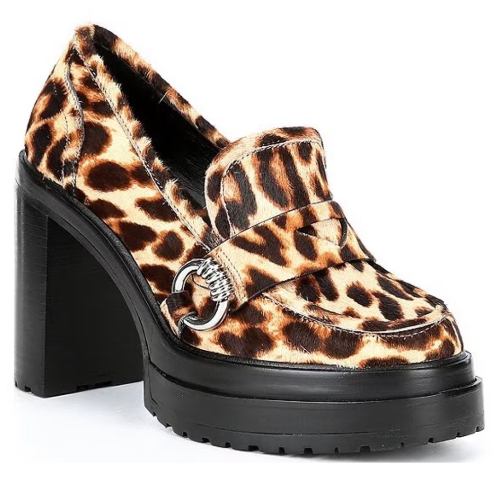 Leopard Print Platform Loafers